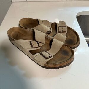 Birkenstock Arizona Taupe Suede Sandals